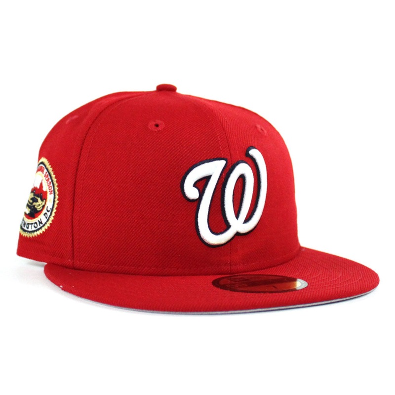 Washington Nationals 2008 INAUGURAL SEASON New Era 59Fifty Fitted Hat (Red Gray Under Brim) 6 7/8