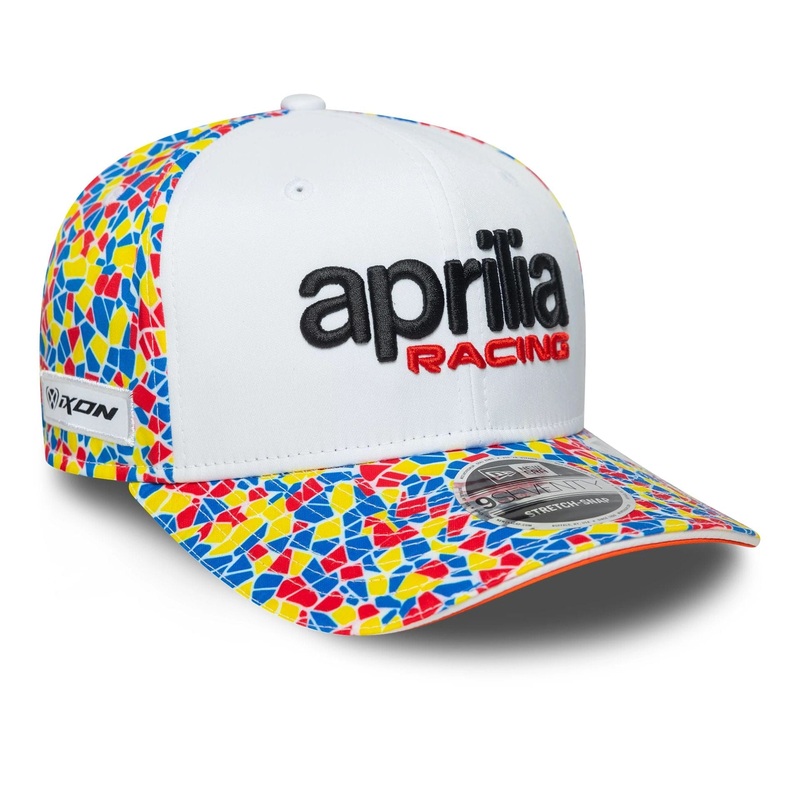 Aprilia Racing Barcelona Race Special White 9SEVENTY Stretch Snap Adjustable Cap OSFM