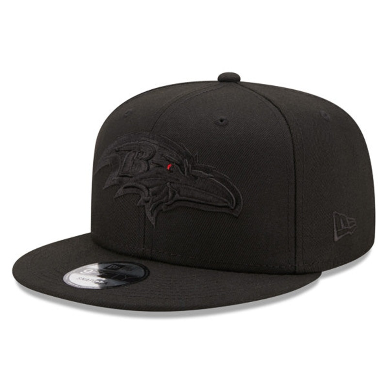 Baltimore Ravens New Era BLACK OUT 9Fifty Snapback NFL Hat – Black/Black