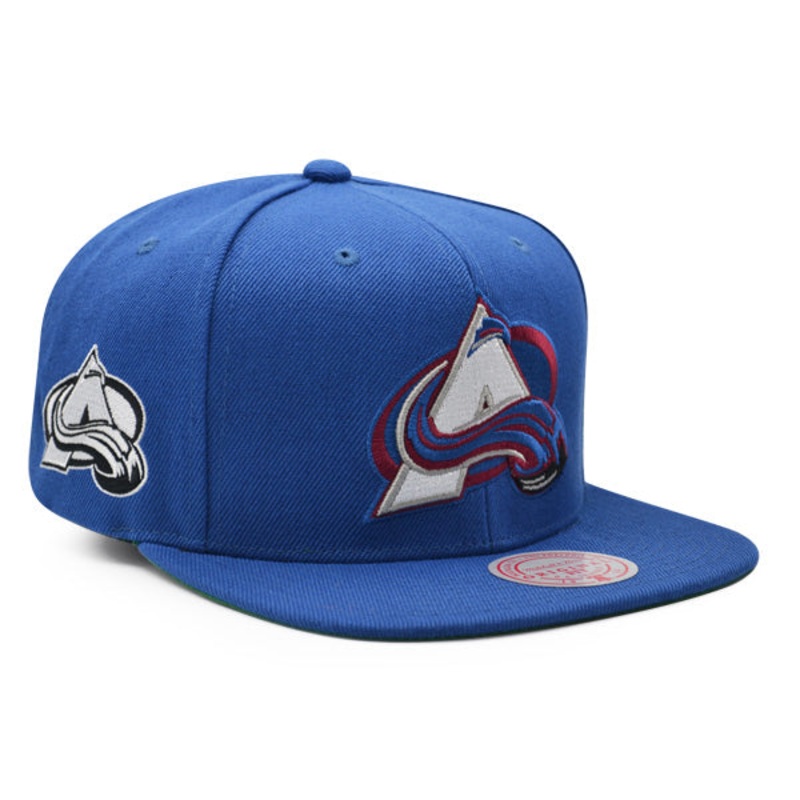 Colorado Avalanche Mitchell & Ness NHL ALTERNATE FLIP Snapback Adjustable Hat – Blue/Maroon