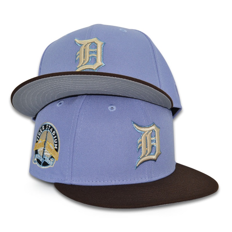 Detroit Tigers “DOWN TO EARTH” Exclusive New Era 59Fifty Fitted Hat – Lavender/Burntwood 6 7/8
