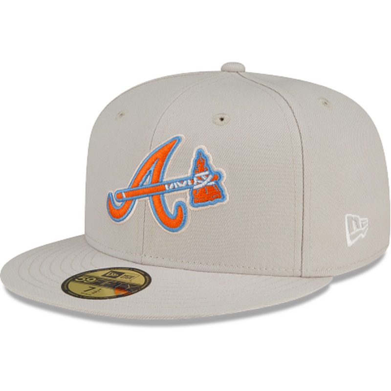 New Era  Atlanta Braves Stone Orange 2022 59FIFTY Fitted Hat