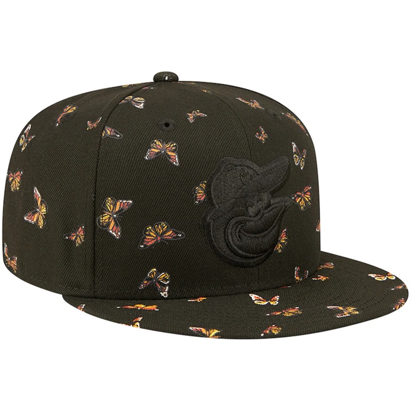 New Era Baltimore Orioles Black Flutter 59FIFTY Fitted Hat