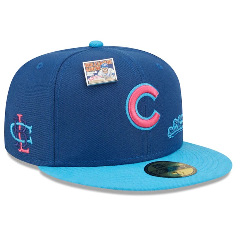 New Era MLB x Big League Chew  Chicago Cubs Big Rally Blue Raspberry Flavor Pack 59FIFTY Fitted Hat