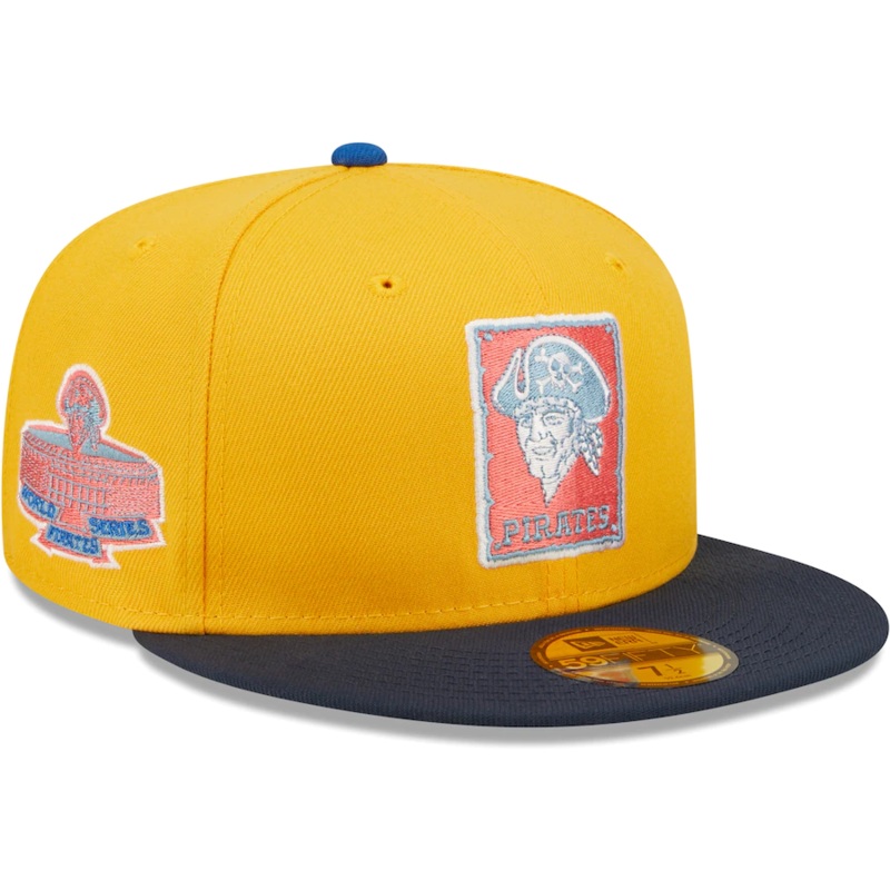 New Era Pittsburgh Pirates Gold/Azure 1971 World Series Stadium Logo Undervisor 59FIFTY Fitted Hat