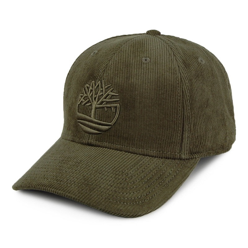 Timberland Hats Corduroy Logo Baseball Cap – Olive Adjustable
