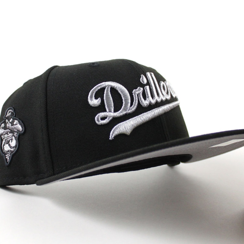 Tulsa Drillers Drillers Patch New Era 59Fifty Fitted Hat (Black Gray Under Brim) 7