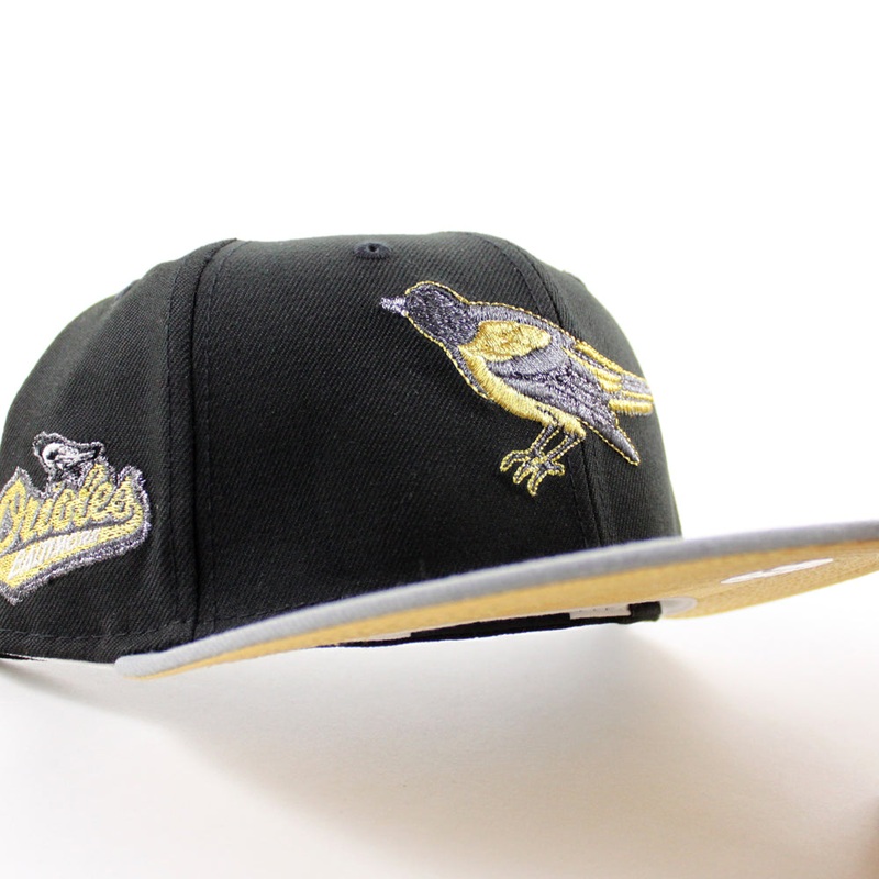 Baltimore Orioles 1992 – 1994 59Fifty New Era Fitted Hat (Black Misty Morning Metallic Gold Under Brim) 7