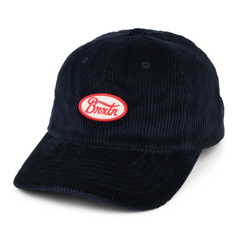 Brixton Hats Parsons LP Corduroy Baseball Cap – Navy Blue Adjustable