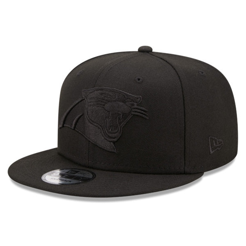Carolina Panthers New Era BLACK OUT 9Fifty Snapback NFL Hat – Black