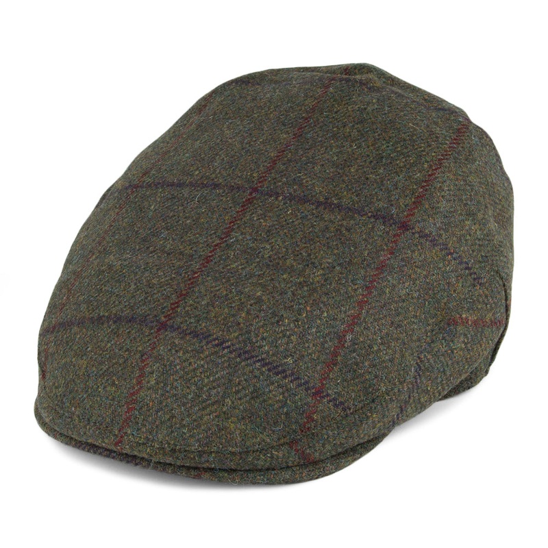 Christys Hats Balmoral Country Tweed Flat Cap – Olive S