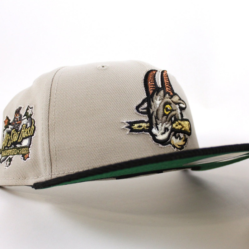 HARTFORD YARD GOATS All Star New Era 59Fifty Fitted Hat (Stone Corduroy Green Under Brim) 7