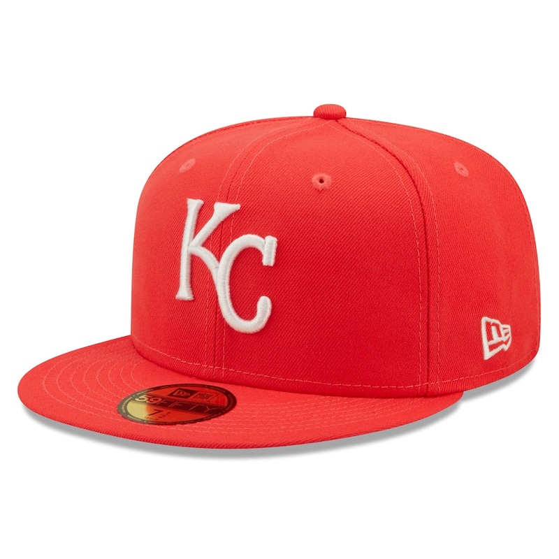 New Era Kansas City Royals Lava Highlighter Logo 59FIFTY Fitted Hat