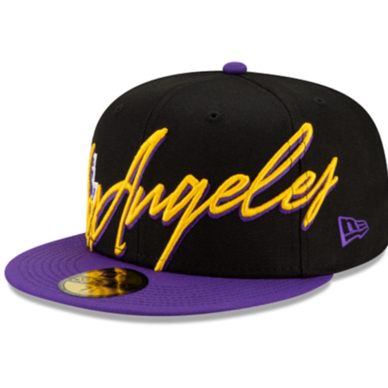 New Era Los Angeles Lakers Cursive 59FIFTY Fitted Hat