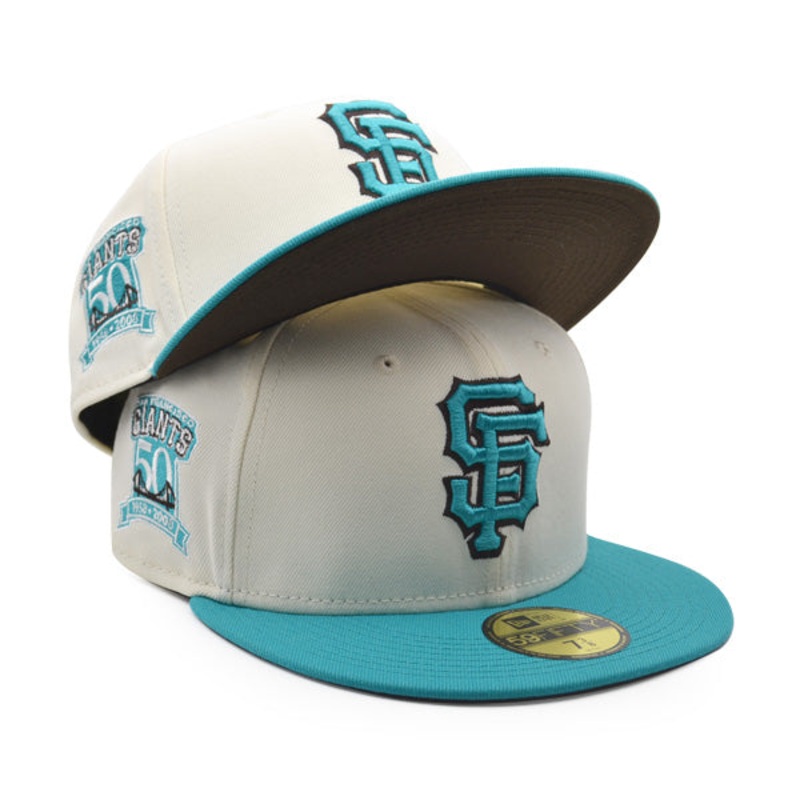 New Era San Francisco Giants 50th Anniversary Chrome/Teal 59FIFTY Fitted Hat