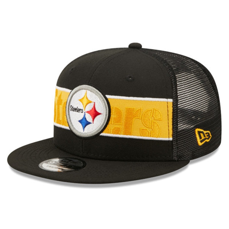 Pittsburgh Steelers New Era NFL TONAL BAND TRUCKER 9FIFTY Snapback Hat – Black/Yellow