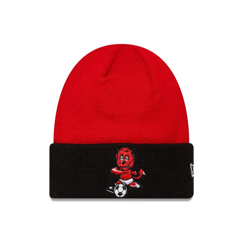 Youth Fred The Red Manchester United FC Red Cuff Knit Beanie Hat Child