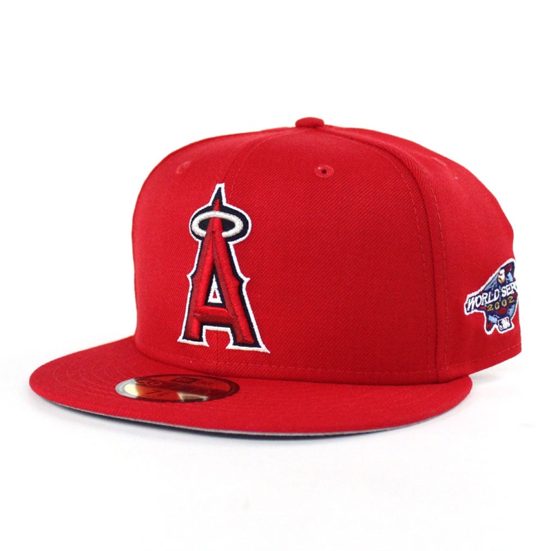 Anaheim Angels 2002 World Series New Era 59Fifty FItted Hat (Gray Under Brim) 7