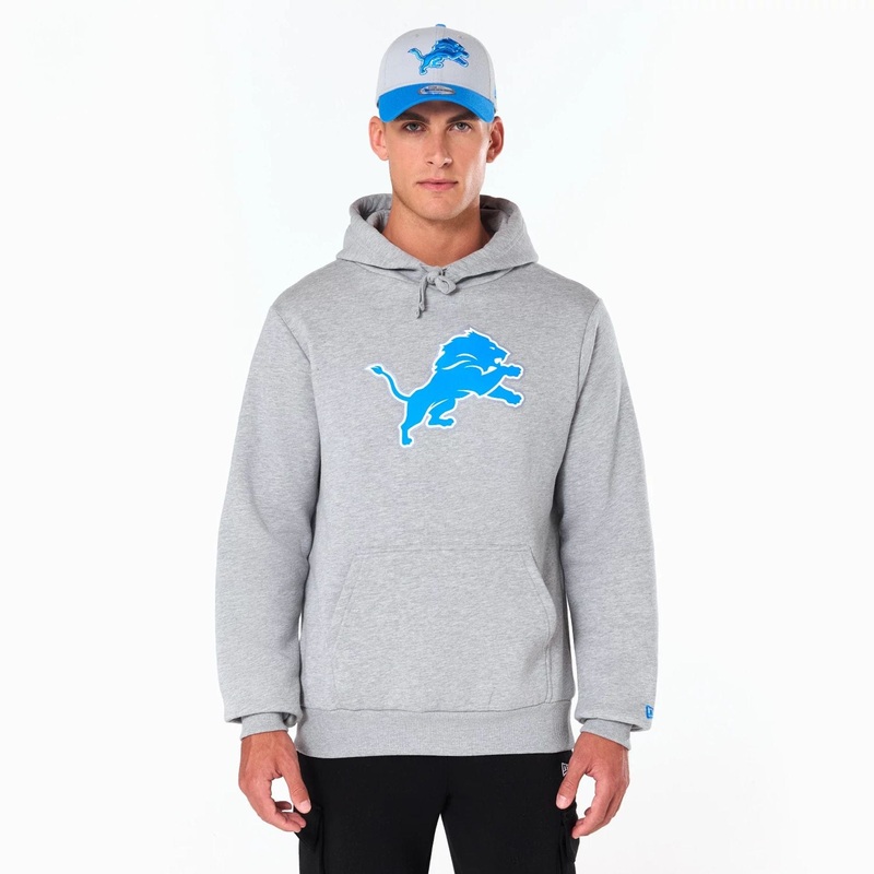 Detroit Lions NFL Grey Pullover Hoodie XS