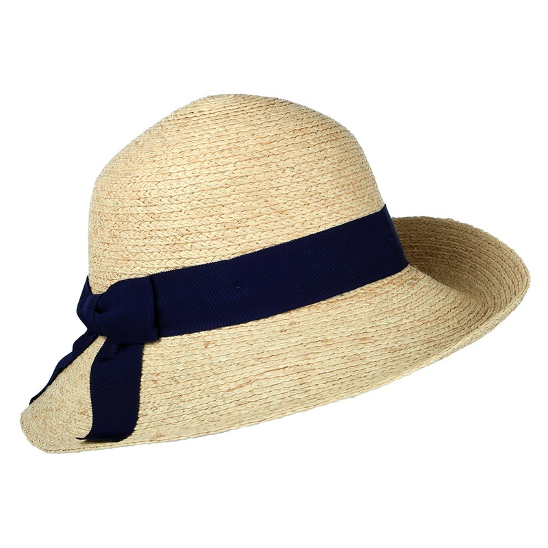 Failsworth Hats Bronte Straw Sun Hat – Natural-Navy 1-Size