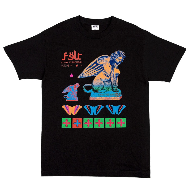 FELT TO THE MOON T-SHIRT (Black) m