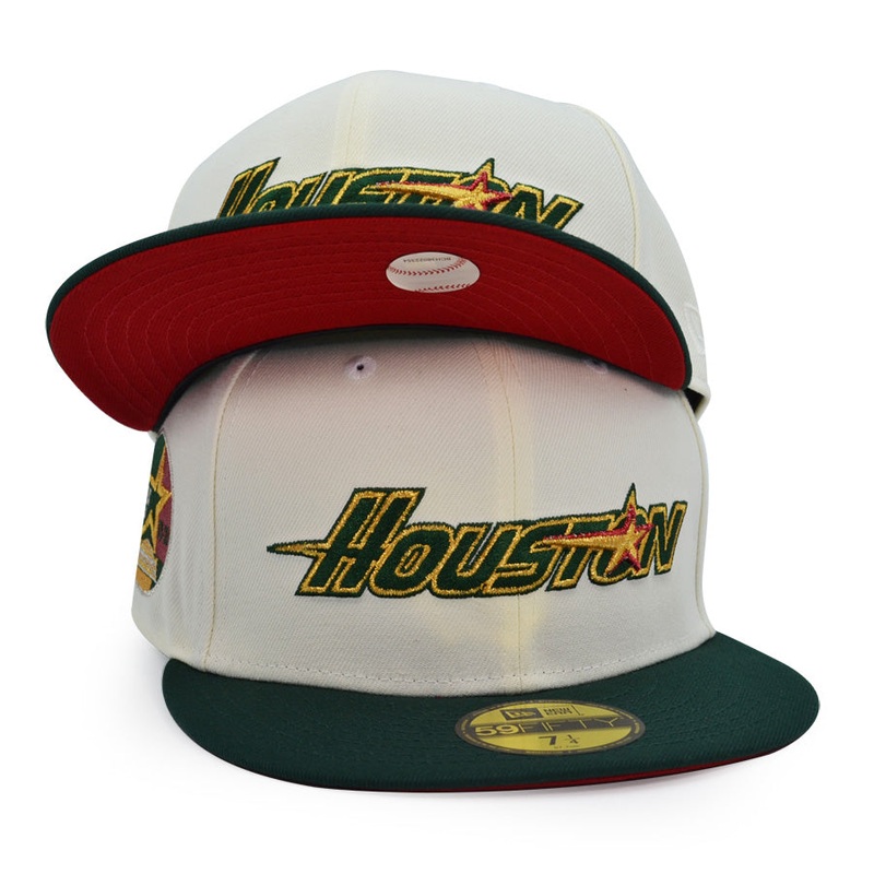 Houston Astros 35 Years Exclusive New Era 59Fifty Fitted Hat – Chrome/Pine 6 7/8