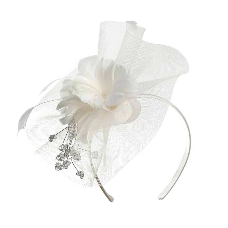 Jane Anne Designs Clementine Fascinator – Ivory 1-Size
