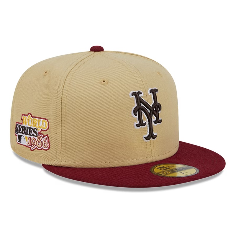 New Era New York Mets Vegas Gold/Cardinal 2023 59FIFTY Fitted Hat
