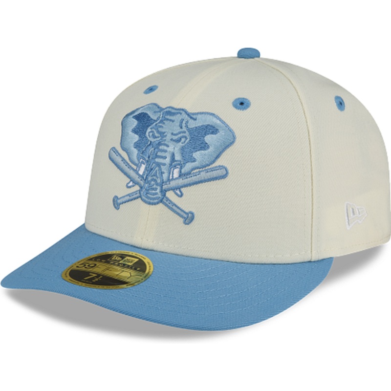 New Era Oakland Athletics Chrome Sky Low Profile 2022 59FIFTY Fitted Hat