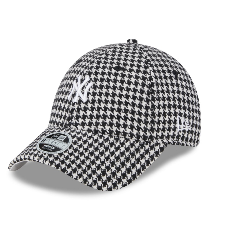 New York Yankees 9FORTY Womens Houndstooth Black Cap One Size