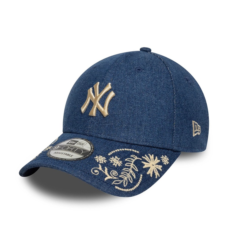 New York Yankees MLB Yarn Floral Navy 9FORTY Adjustable Cap OSFM