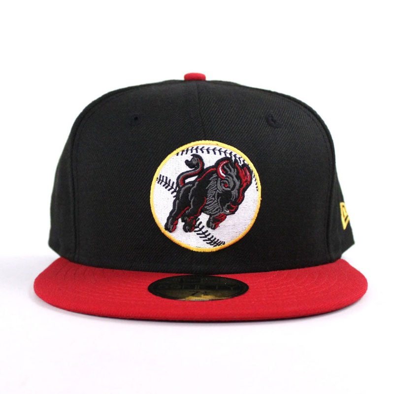 Buffalo Bisons New Era 59Fifty Fitted Hat (Black Red) 7