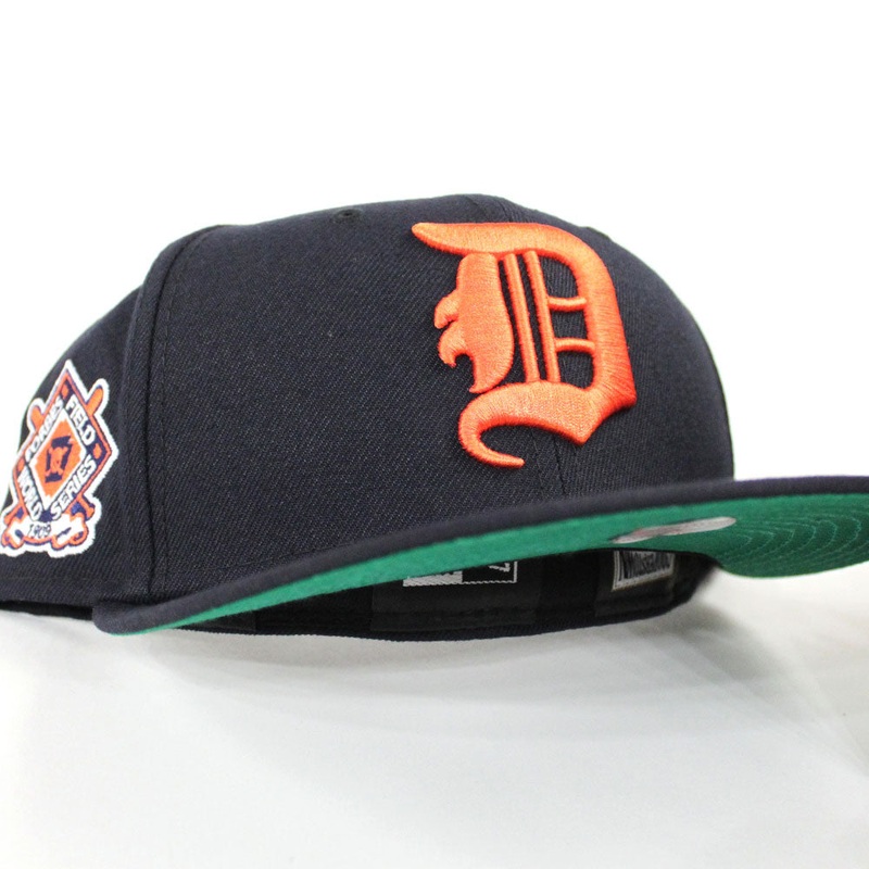 Detroit Tigers 1909 World Series New Era 59Fifty Fitted Hat (Navy Green Under Brim) 6 7/8
