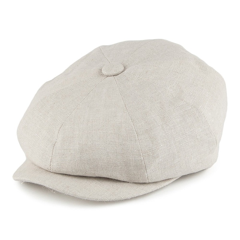 Failsworth Hats Alfie Irish Linen Newsboy Cap – Natural 55