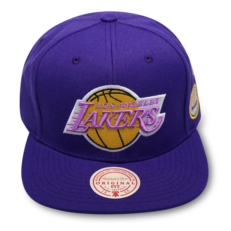 LOS ANGELES LAKERS (PURPLE) “FINALS PATCH” MITCHELL & NESS (SKY BLUE BOTTOM)