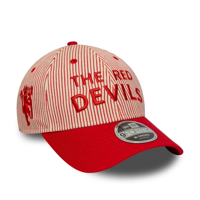 Manchester United FC Pinstripe Red 9FORTY M-Crown Adjustable Cap OSFM
