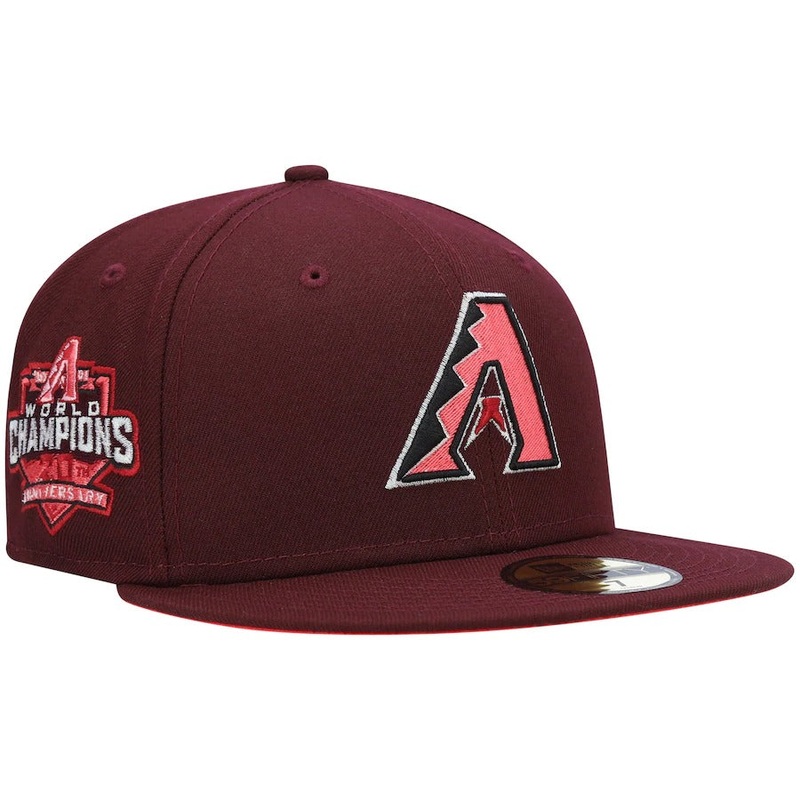 New Era Arizona Diamondbacks Maroon Color Fam Lava Red Undervisor 59FIFTY Fitted Hat