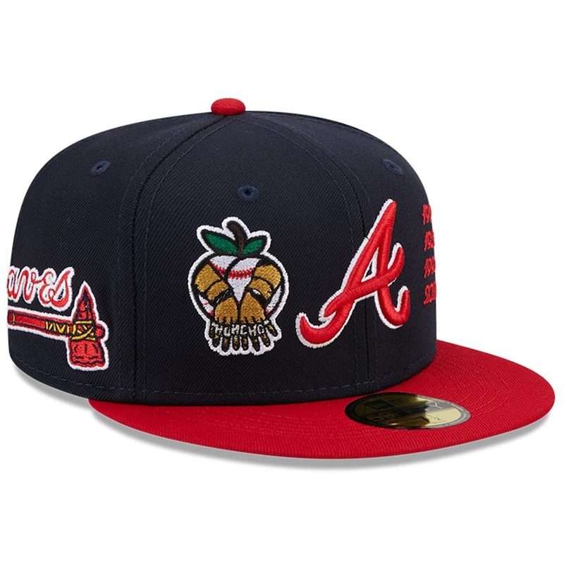 New Era Atlanta Braves Navy 4x World Series Champions  x Quavo 2022 59FIFTY Fitted Hat