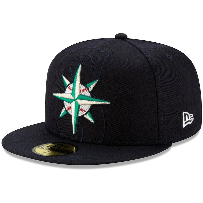 New Era Seattle Mariners Navy Logo Elements 59FIFTY Fitted Hat