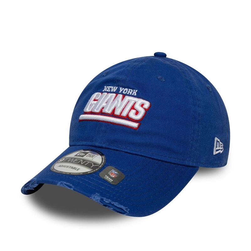 New York Giants NFL Washed Distressed Blue 9TWENTY Adjustable Cap OSFM