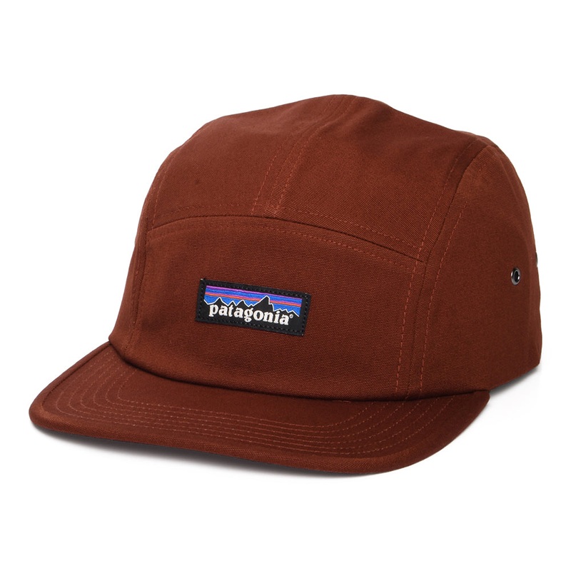 Patagonia Hats P-6 Label Maclure Organic Cotton 5 Panel Cap – Dark Rust Adjustable