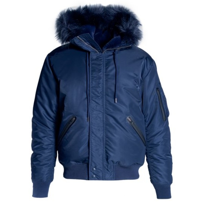 SCHOTT SATIN NAVY FLIGHT JACKET S