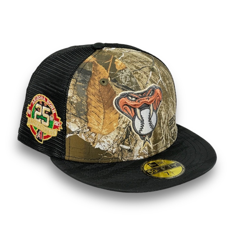 ARIZONA DIAMONDBACKS (REAL TREE) TRUCKER (25TH ANN “1998-2023”) NEW ERA 59FIFTY FITTED 67/8