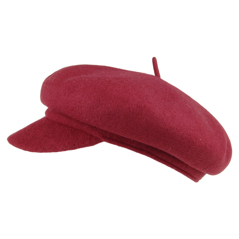 Brixton Hats Audrey Baker Boy Cap – Maroon Small-56cm