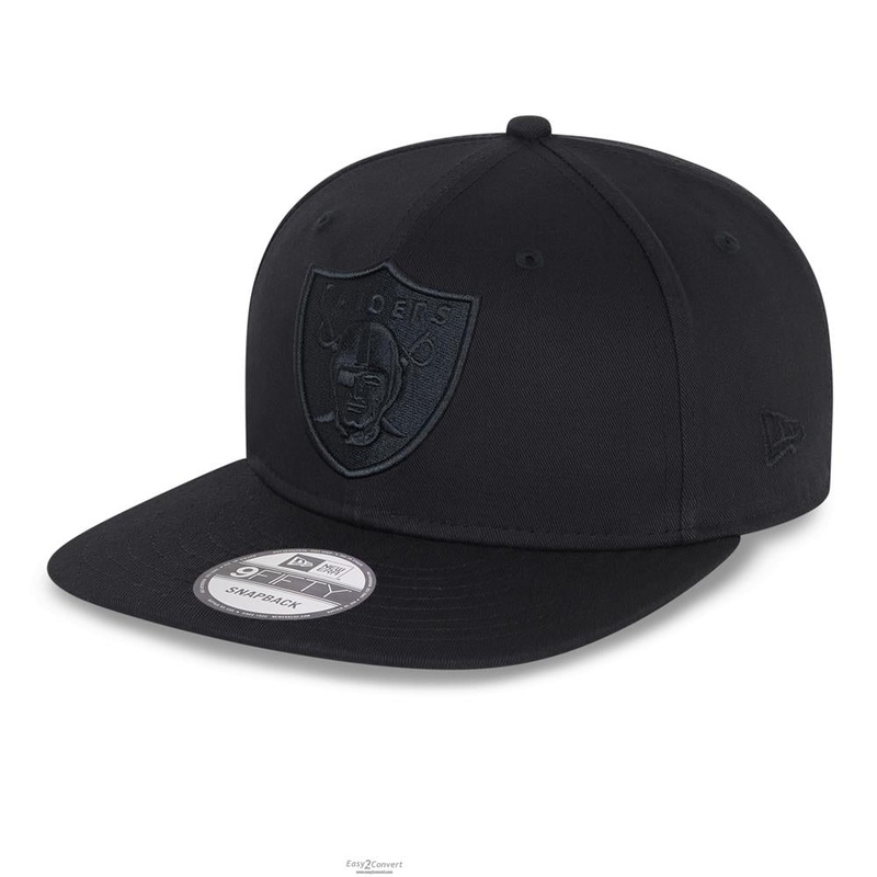 Las Vegas Raiders 9FIFTY NFL Black On Black Cap S-M