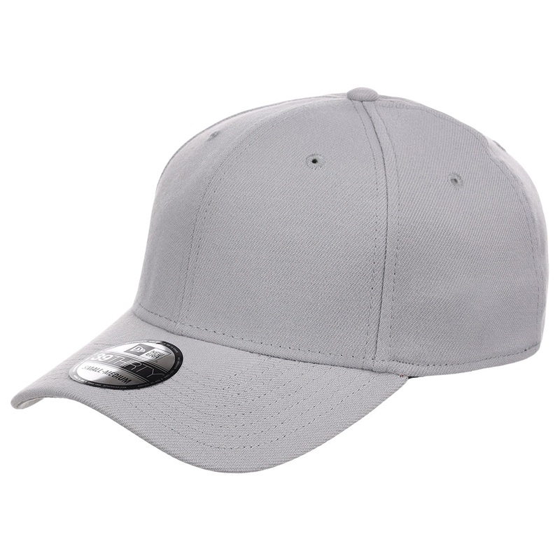 New Era Blank Poly 39THIRTY Cap – Grey L/XL
