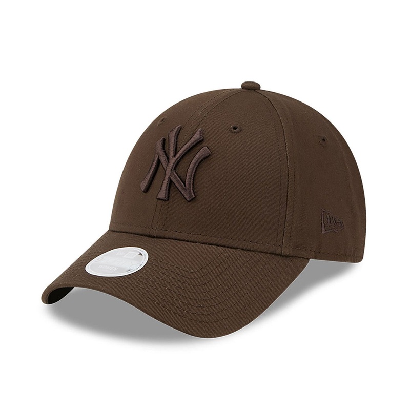 New York Yankees Womens 9FORTY League Essential Brown Cap One Size
