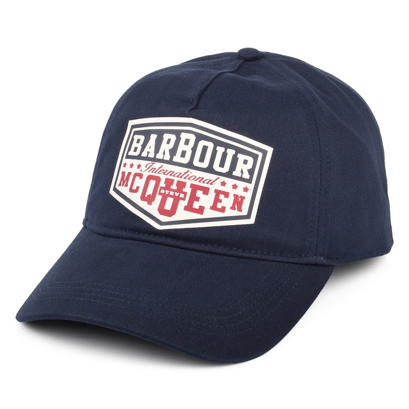 Barbour International SMQ Graphic Baseball Cap – Navy Blue Adjustable