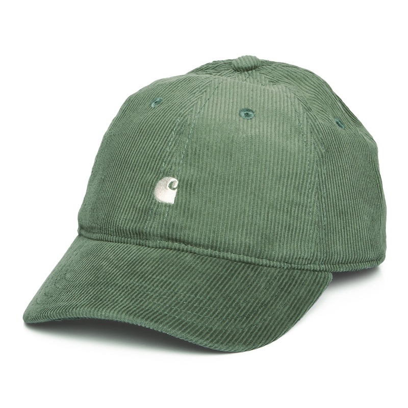 Carhartt WIP Hats Harlem Corduroy Baseball Cap – Light Olive Adjustable