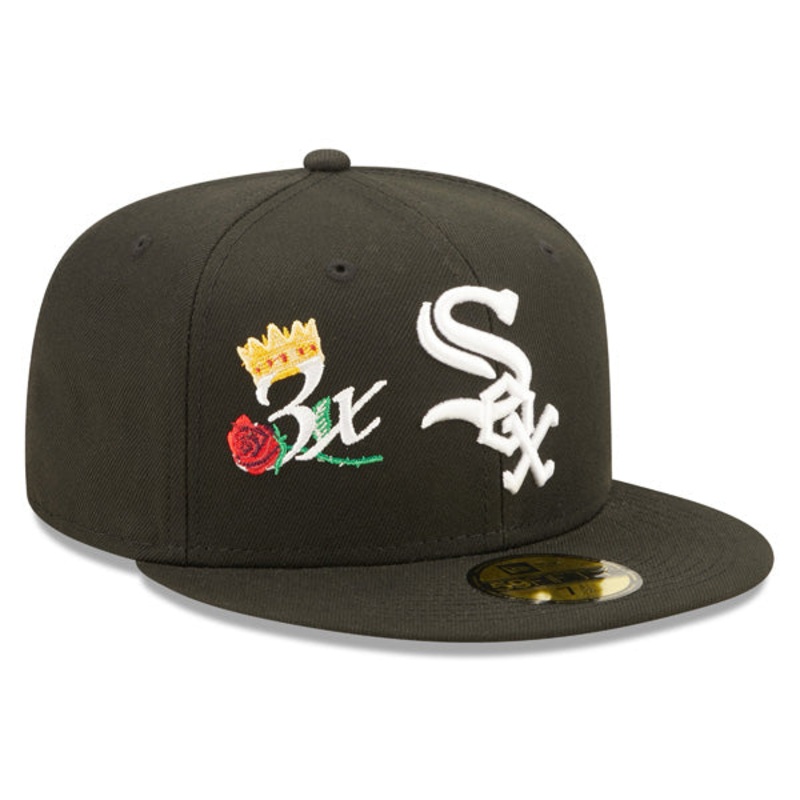 Chicago White Sox 3-Time Champions CROWN CHAMPS Exclusive New Era 59Fifty Fitted Hat – Black 7